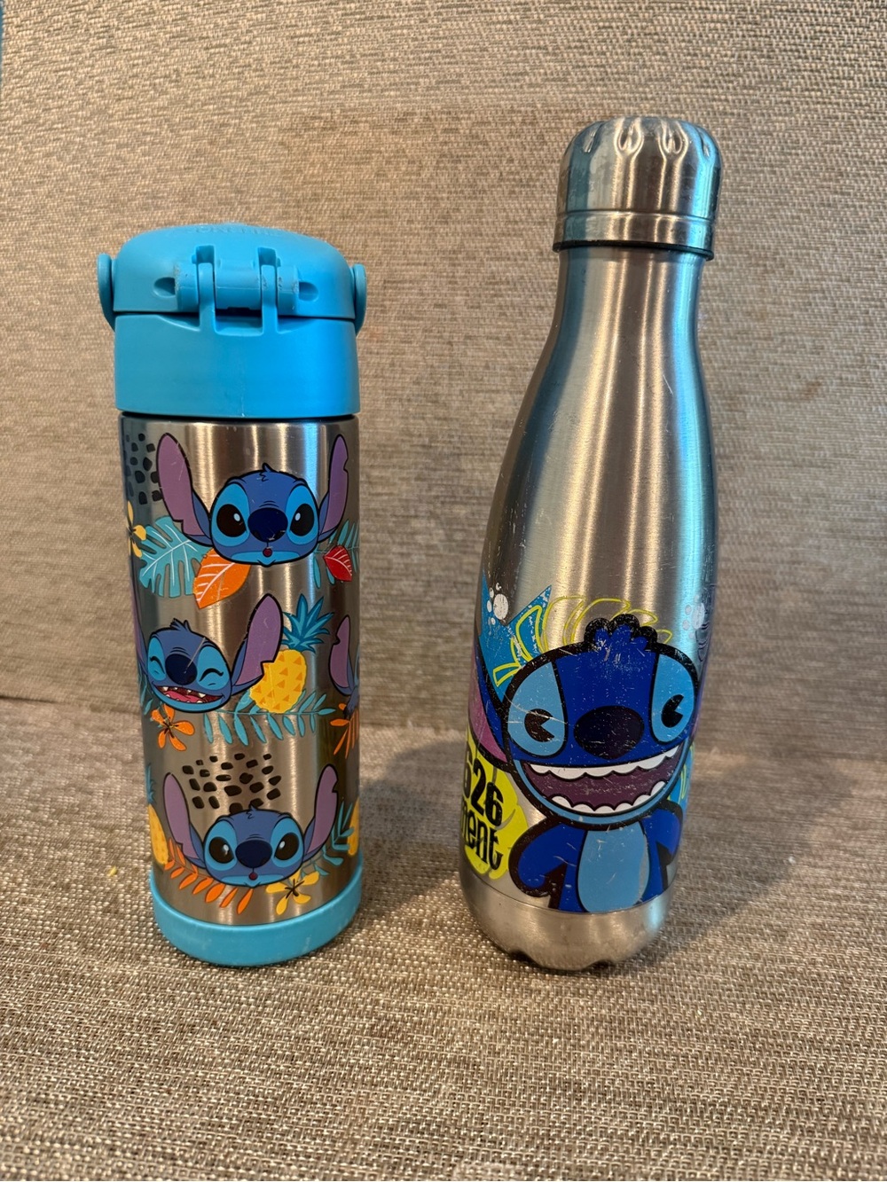 Thermos Blue Stainless Steel Stitch Kids Bottles (Set of 2)